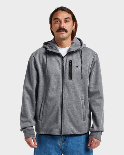 Waterman Departure Zip Sweatshirt - Phantom Heather | Quick Silver