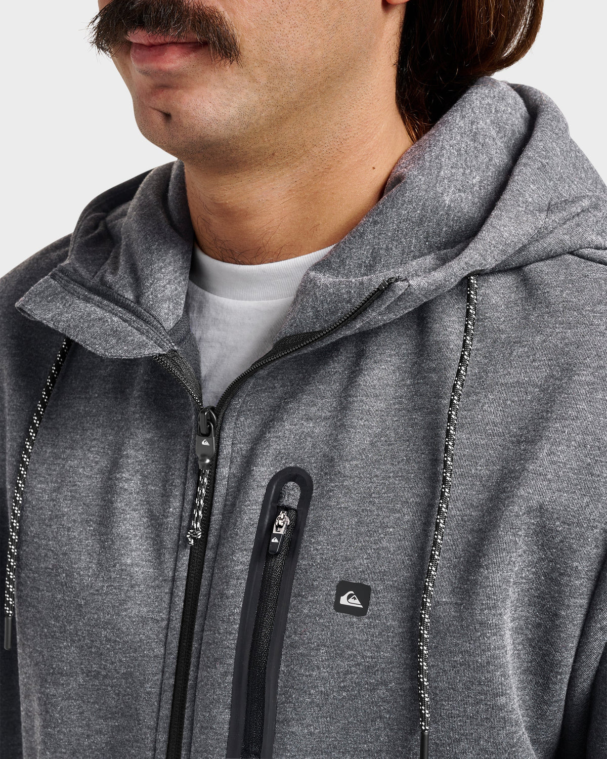 Waterman Departure Zip Sweatshirt - Phantom Heather | Quick Silver