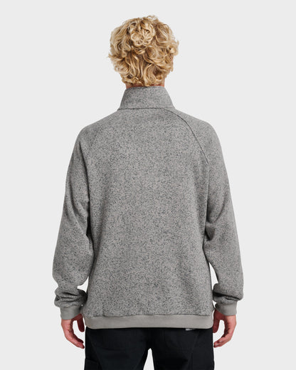 Keller Half Zip Mock Sweatshirt - Smoked Gray Heather | Quick Silver