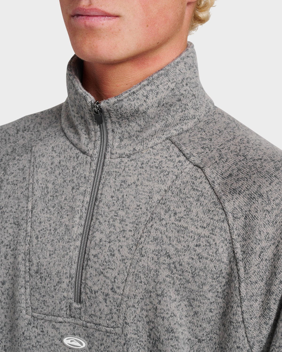 Keller Half Zip Mock Sweatshirt - Smoked Gray Heather | Quick Silver