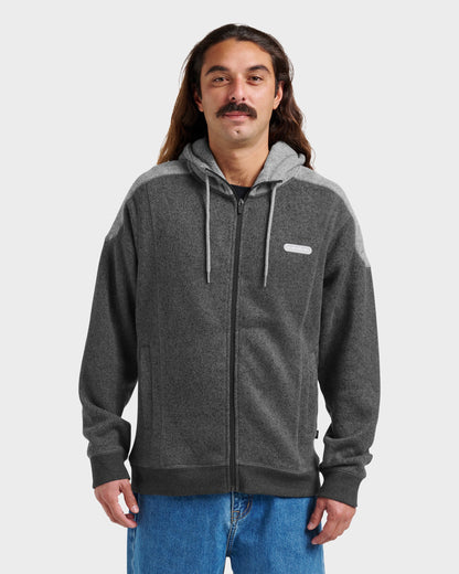 Keller Zip Hoodie - Black Heather | Quick Silver