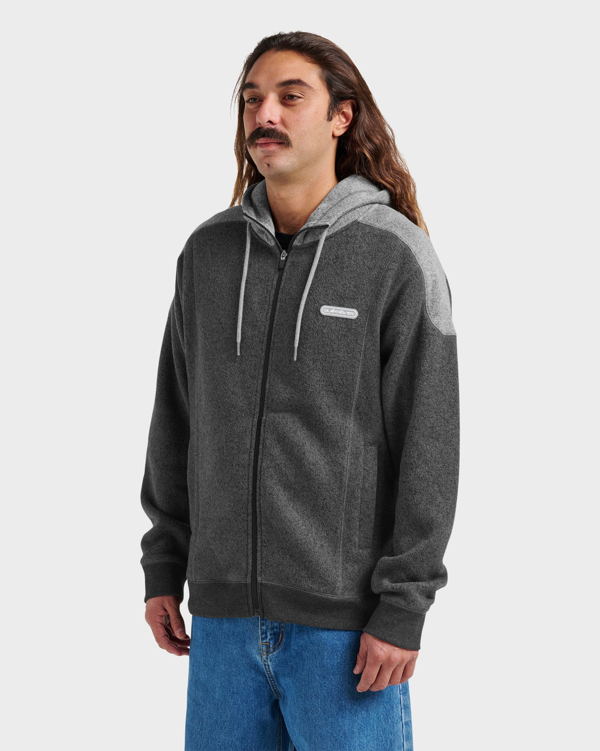 Keller Zip Hoodie - Black Heather | Quick Silver