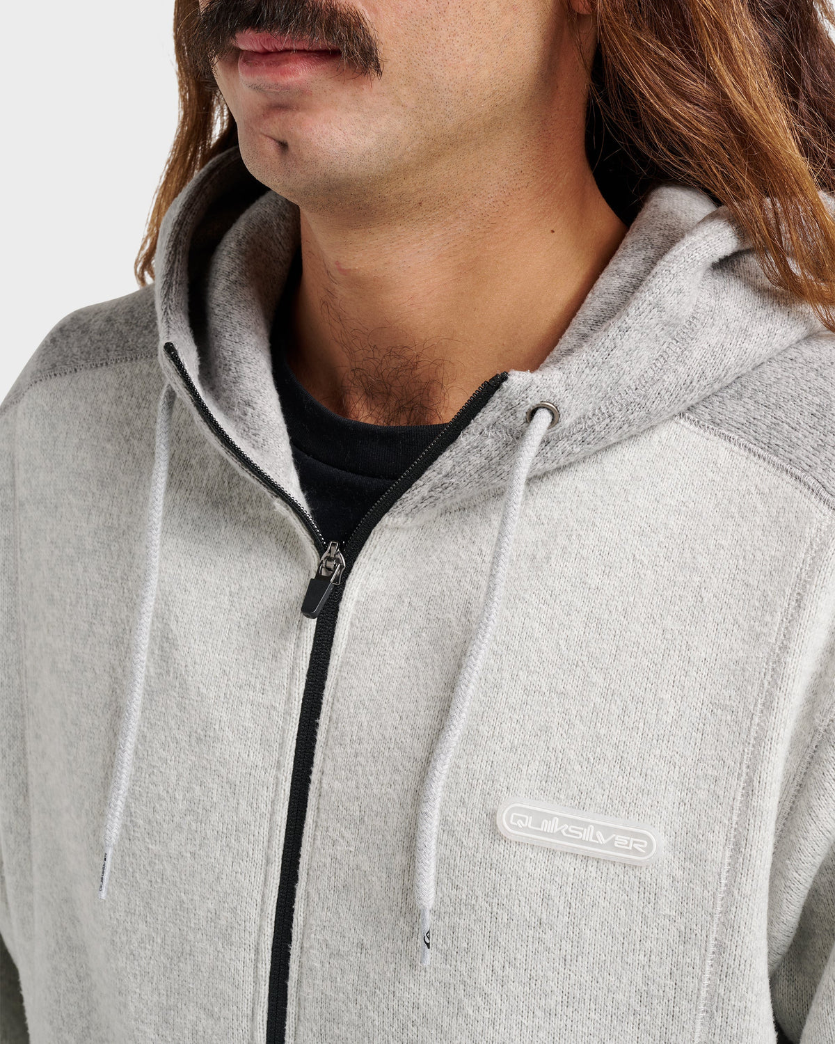Keller Zip Hoodie - Light Gray Heather | Quick Silver