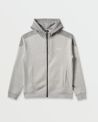 Keller Zip Hoodie - Light Gray Heather | Quick Silver