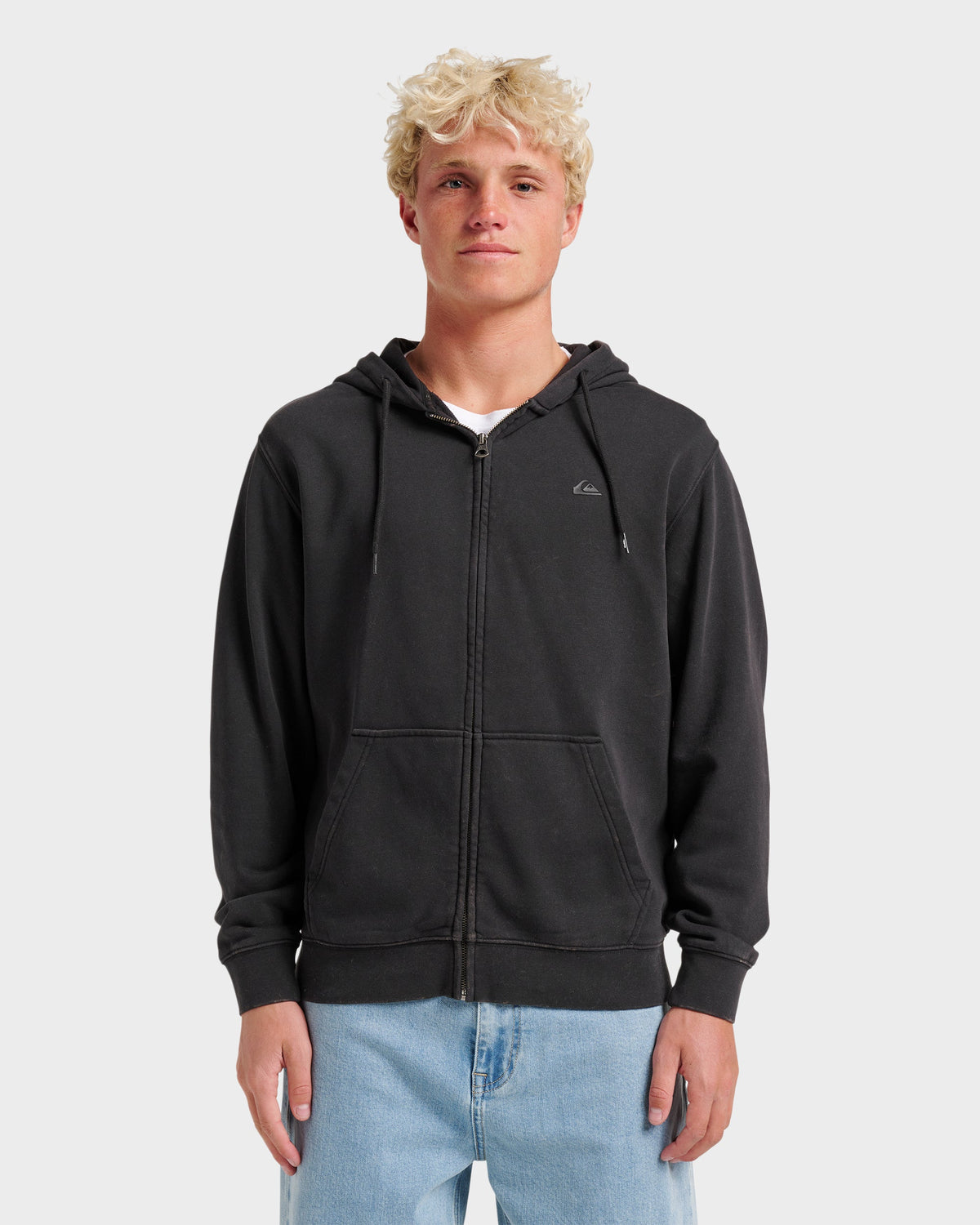 Saltwater Full Zip Hoodie - Black | Quick Silver