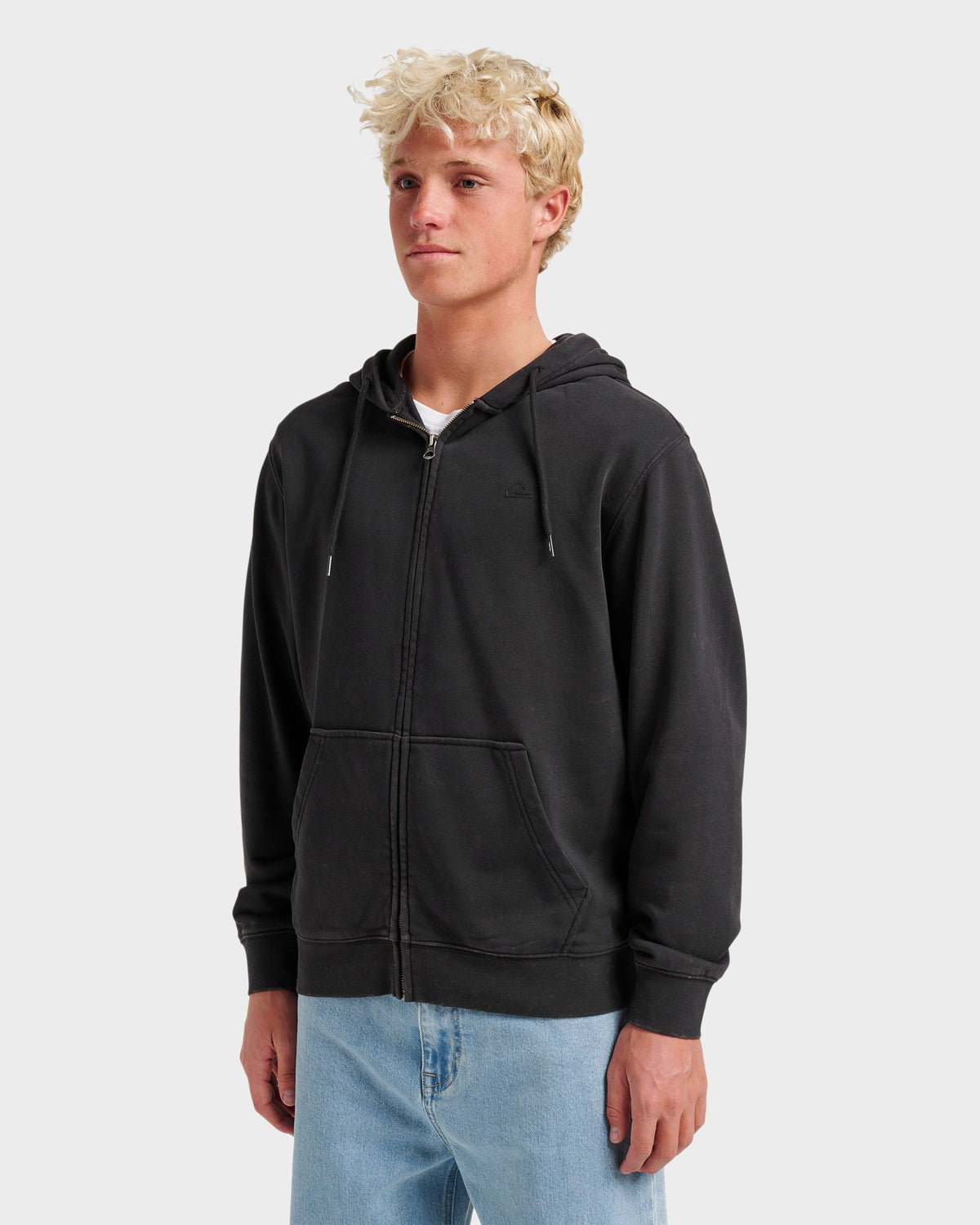 Saltwater Full Zip Hoodie - Black | Quick Silver