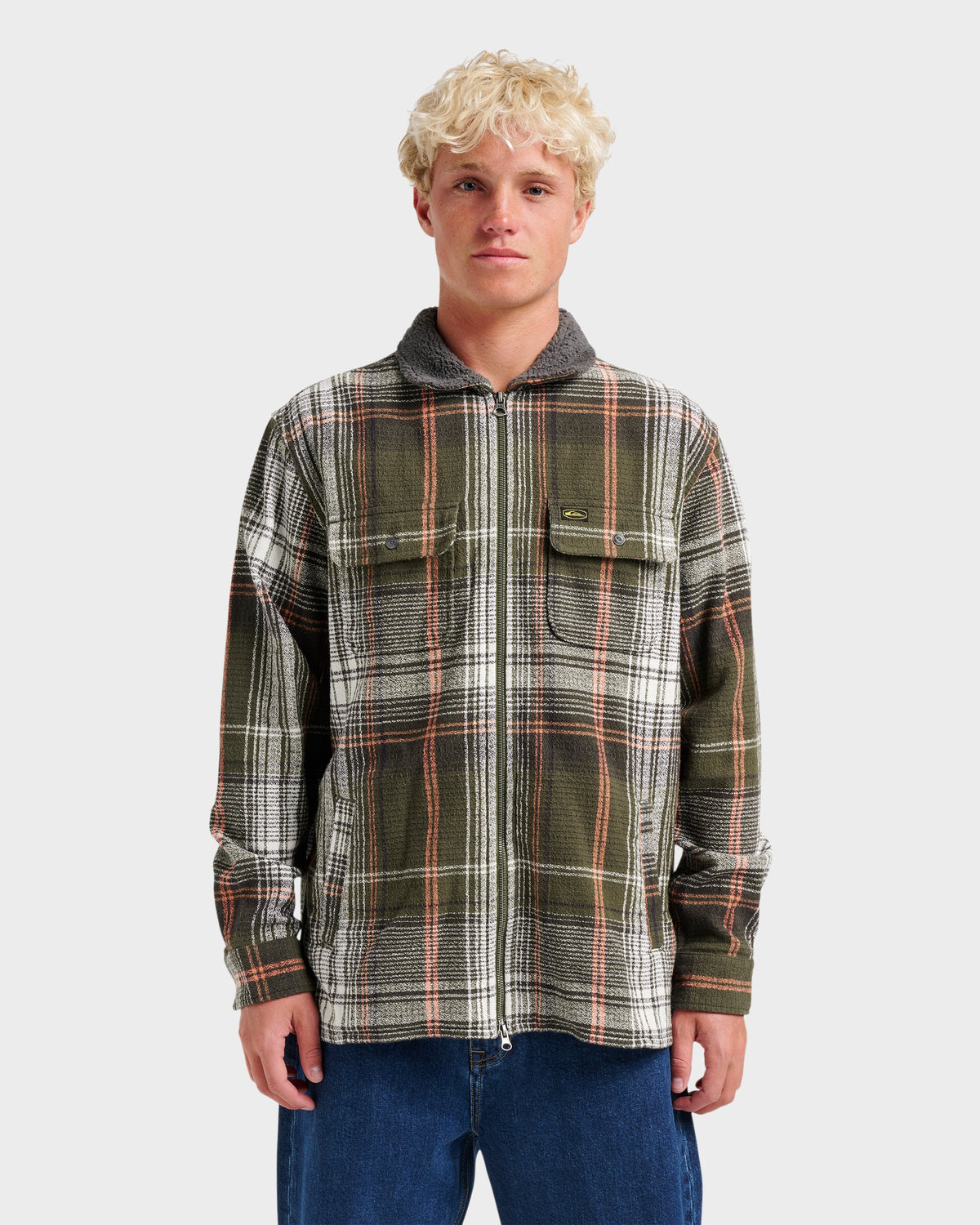 Campo Zip Flannel Shirt - Grape Leaf | Quick Silver