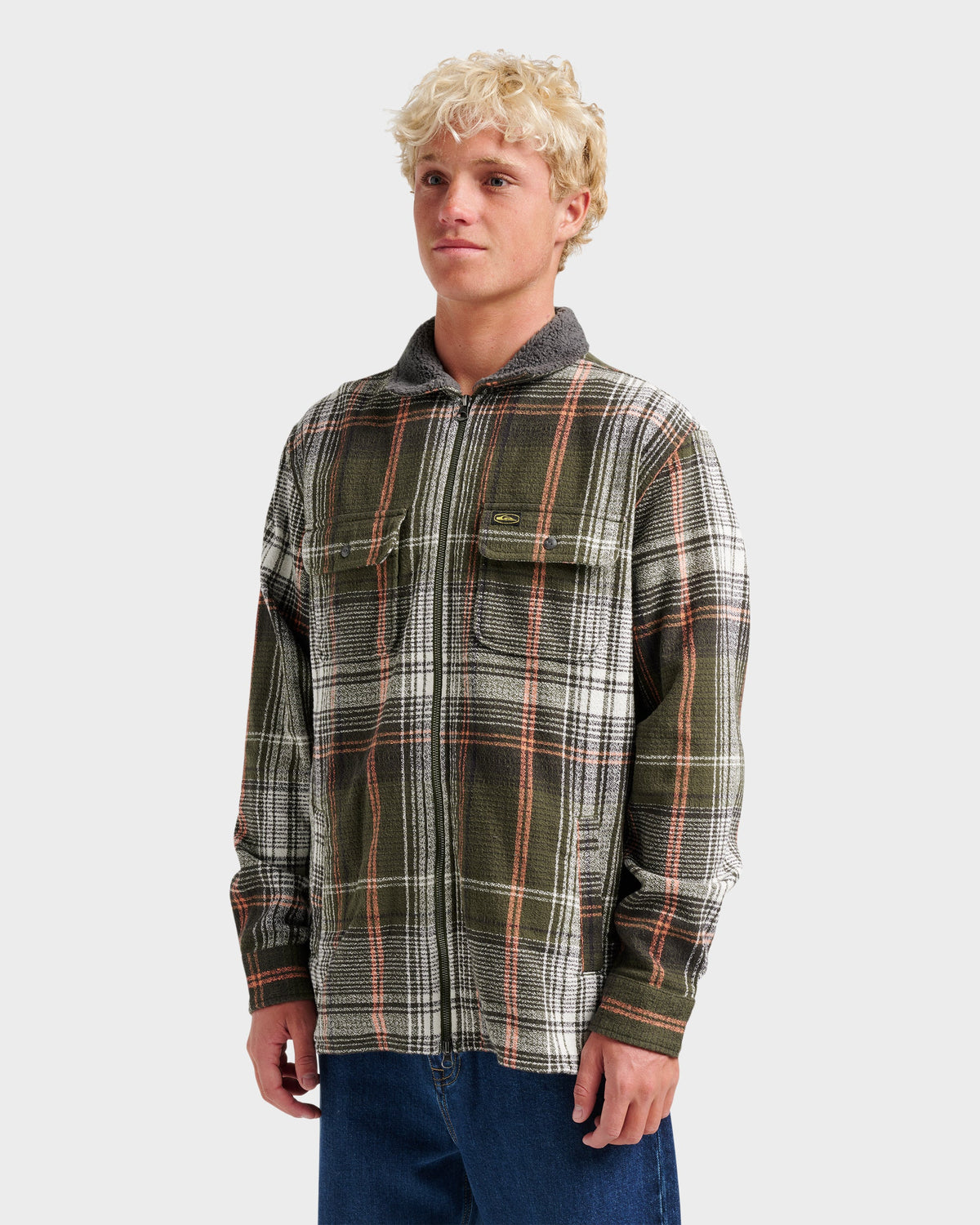 Campo Zip Flannel Shirt - Grape Leaf | Quick Silver