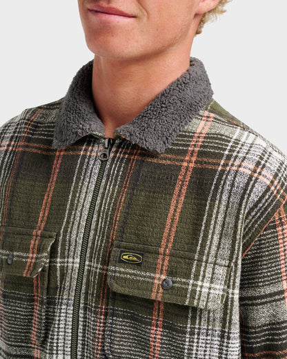 Campo Zip Flannel Shirt - Grape Leaf | Quick Silver