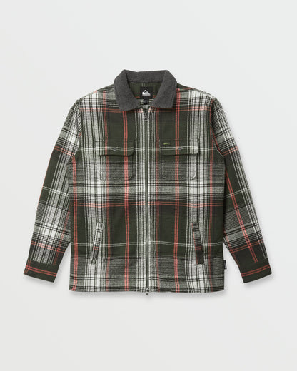 Campo Zip Flannel Shirt - Grape Leaf | Quick Silver