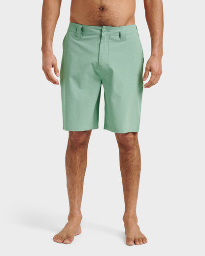 Union Heather 20" Amphibian Hybrid Shorts - Granite Green | Quick Silver