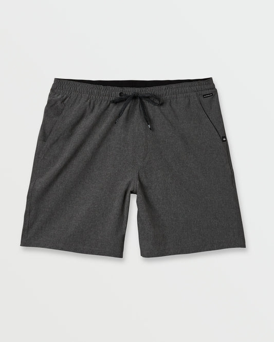 Taxer Heather Amphibian 18" Hybrid Shorts - Black | Quick Silver