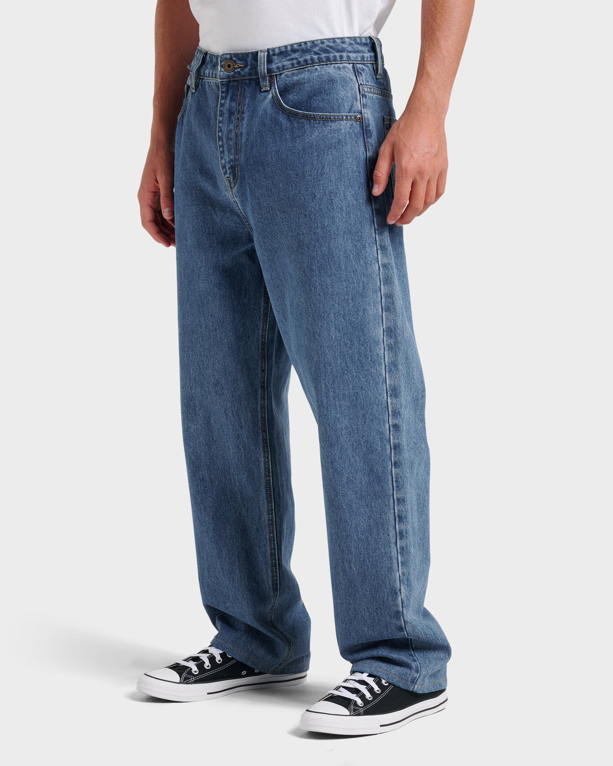 Baggy Denim Pants - Medium Indigo | Quick Silver