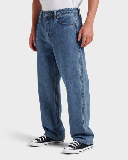 Baggy Denim Pants - Medium Indigo | Quick Silver
