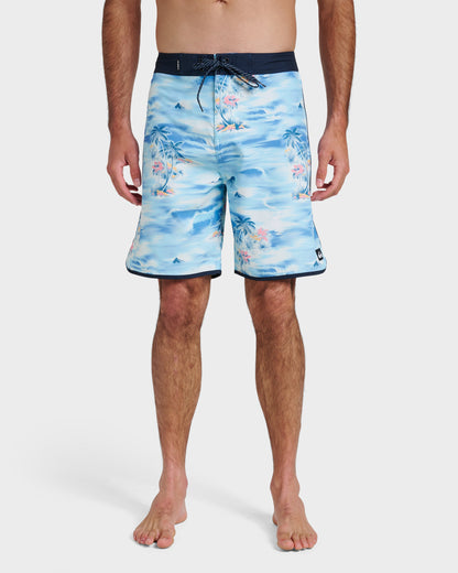 Surfsilk Tropical Surf 19" Boardshorts - Total Eclipse | Quick Silver