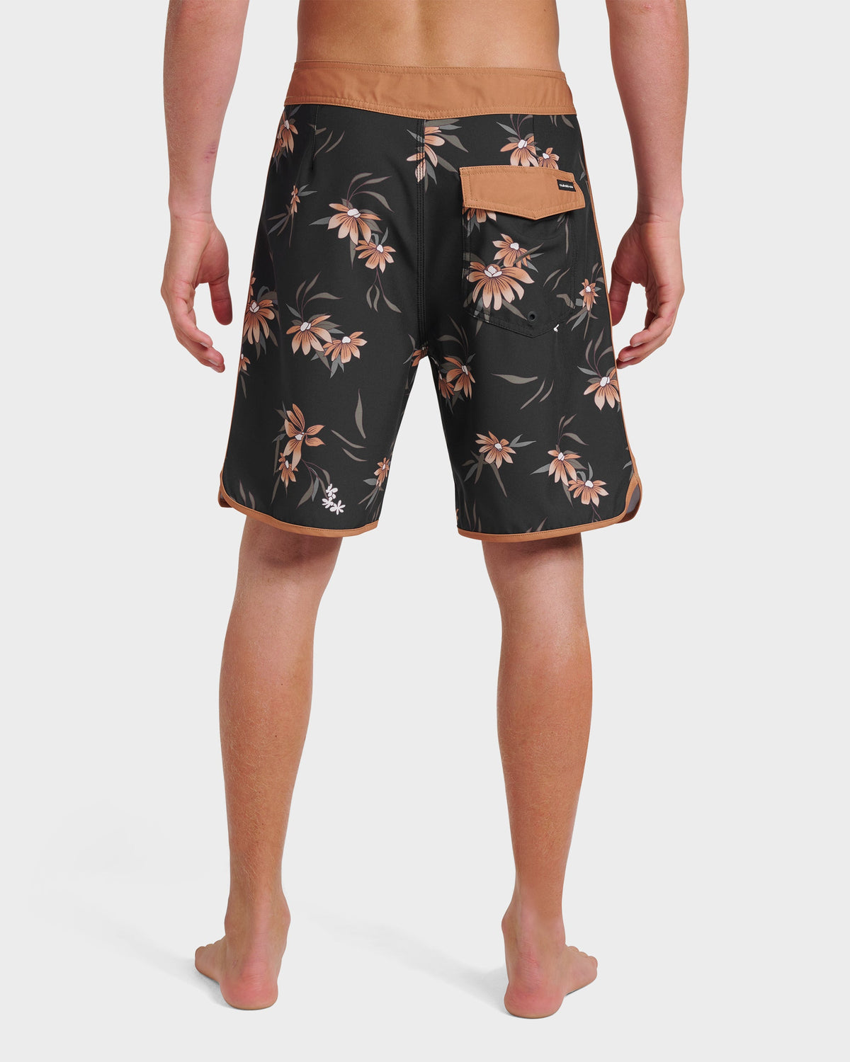 Surfsilk Costal Flora 19" Boardshorts - Black | Quick Silver