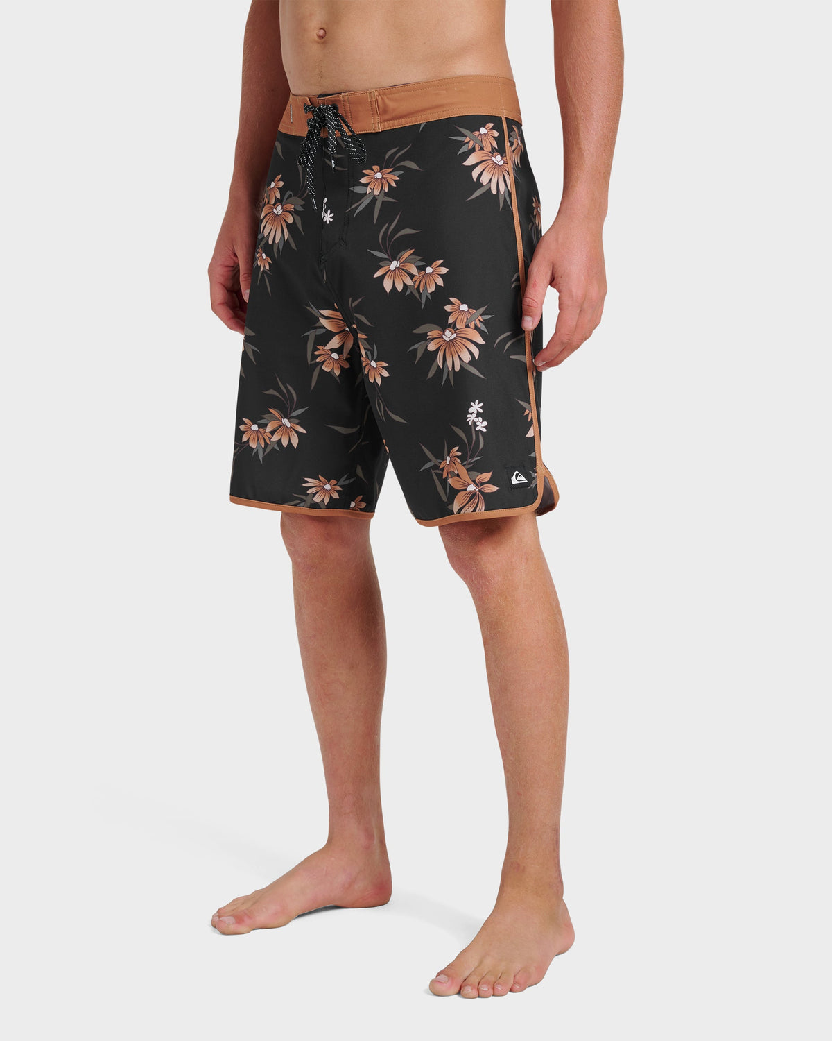 Surfsilk Costal Flora 19" Boardshorts - Black | Quick Silver