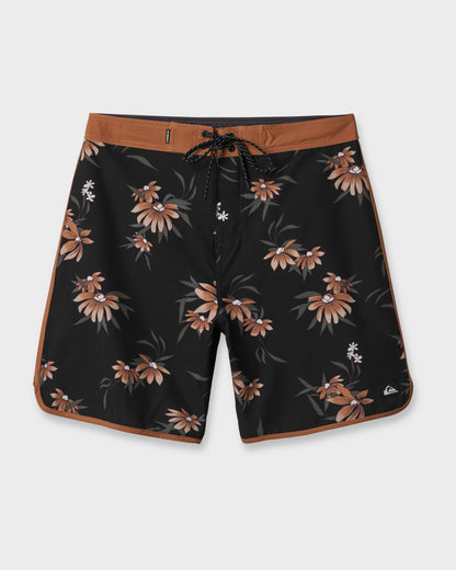 Surfsilk Costal Flora 19" Boardshorts - Black | Quick Silver