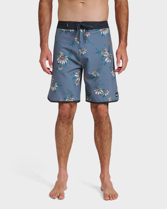 Surfsilk Costal Flora 19" Boardshorts - China Blue | Quick Silver