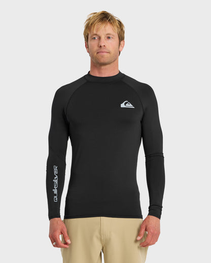 Everyday UPF 50 Long Sleeve Rashguard - Black | Quick Silver