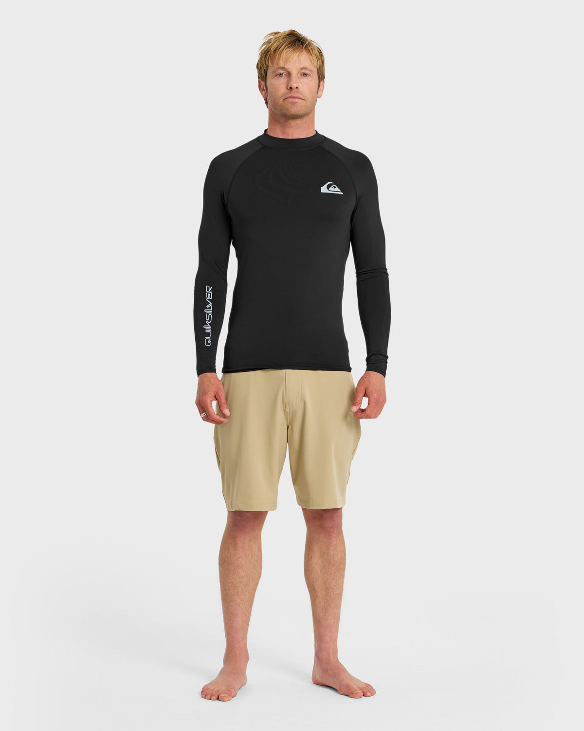 Everyday UPF 50 Long Sleeve Rashguard - Black | Quick Silver