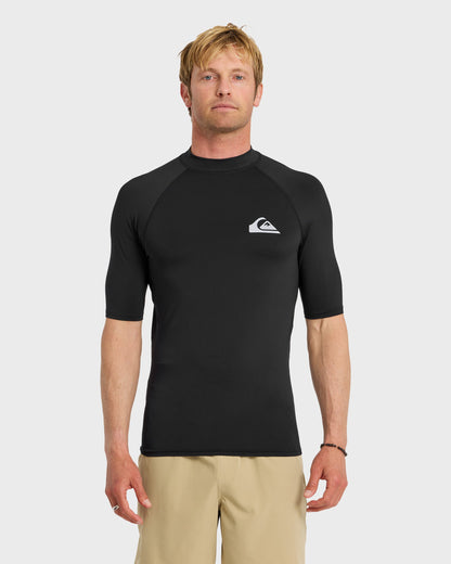 Everyday UPF 50 Short Sleeve Rashguard - Black | Quick Silver