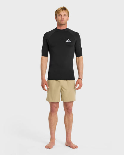 Everyday UPF 50 Short Sleeve Rashguard - Black | Quick Silver