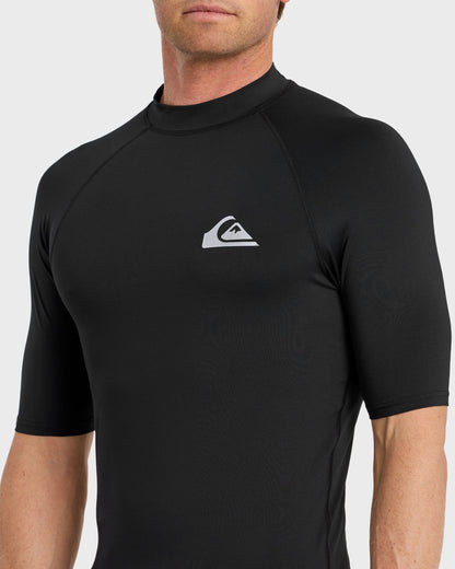 Everyday UPF 50 Short Sleeve Rashguard - Black | Quick Silver