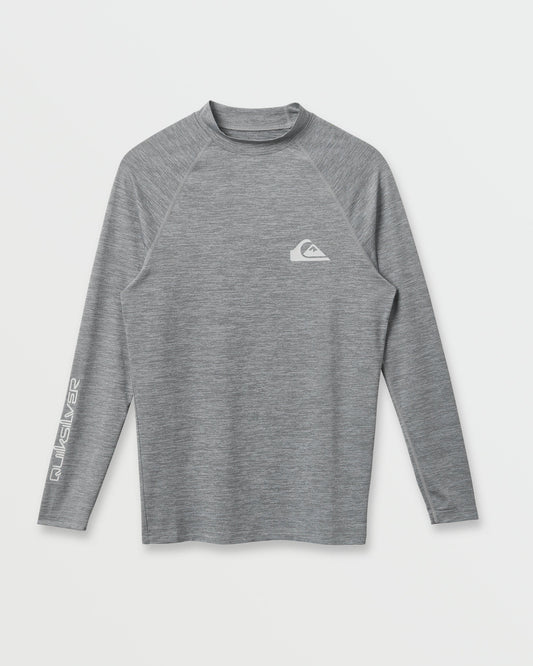 Everyday UPF 50 Long Sleeve Rashguard - Smoked Gray Heather | Quick Silver