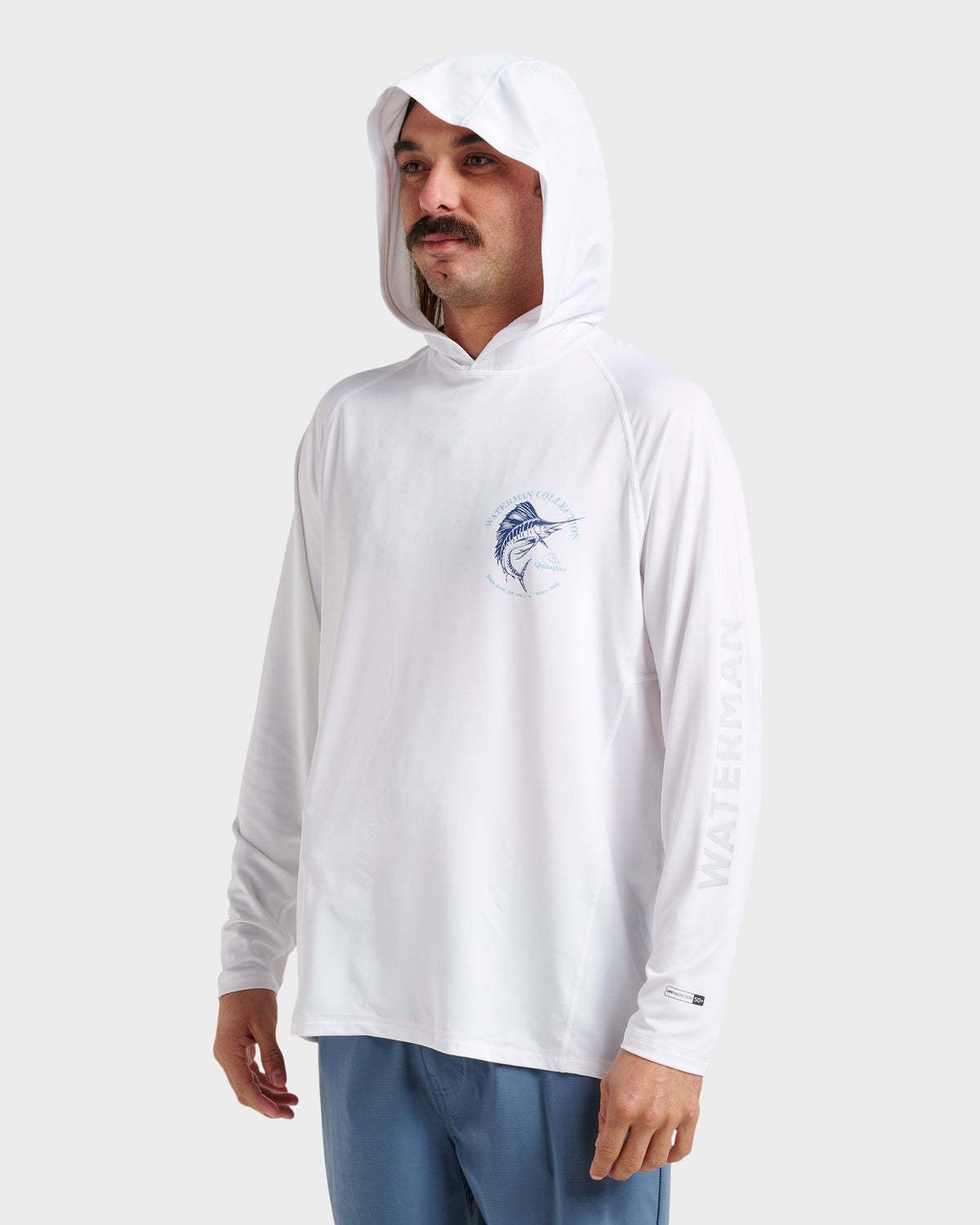 Waterman Marley Hooded Surf Tee - White | Quick Silver