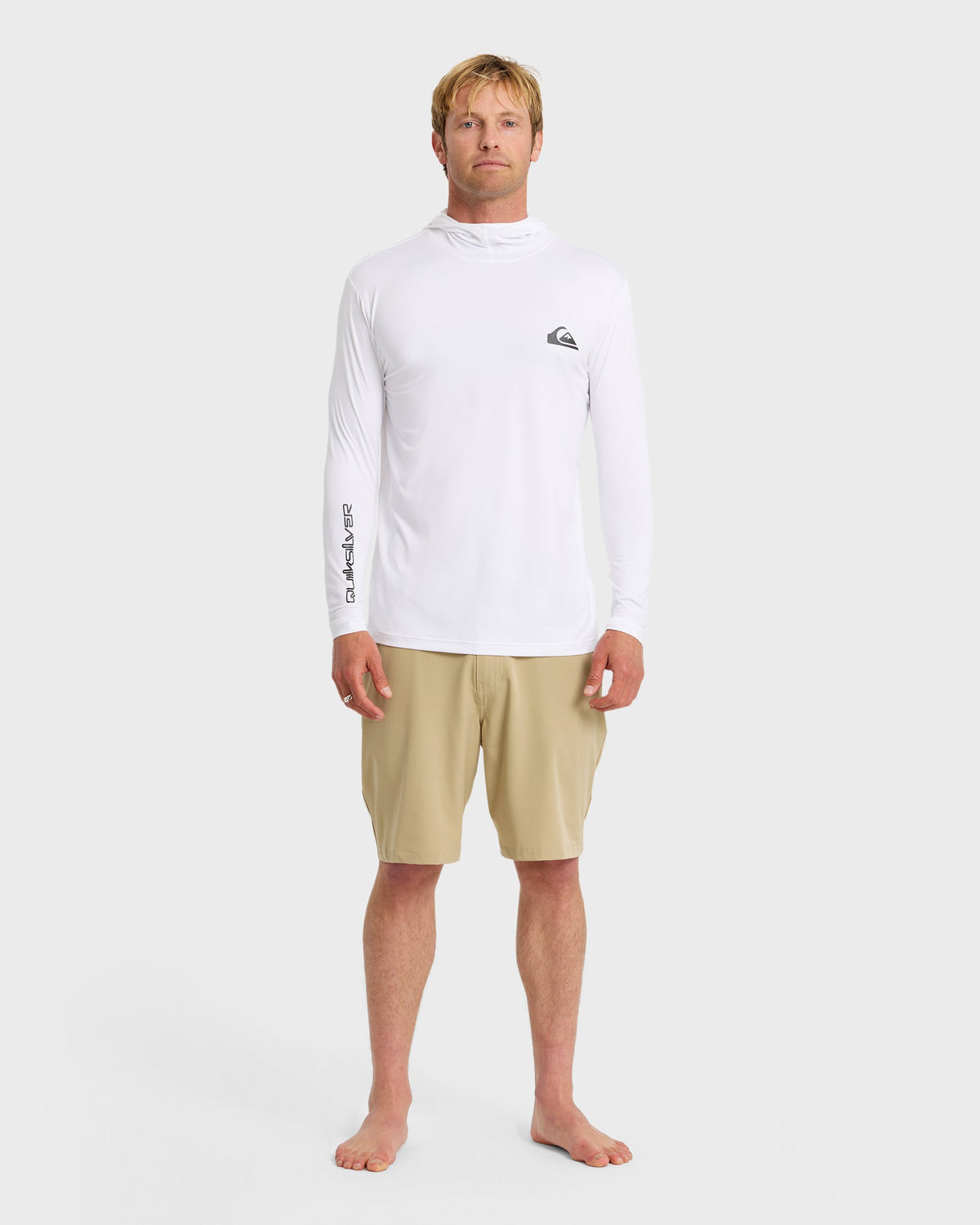 Everyday Hooded Surf Tee - White | Quick Silver