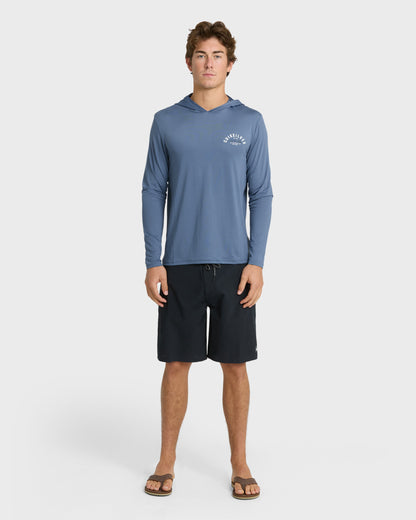 Lookup Long Sleeve Sun Hooded Rashguard - Seaport | Quick Silver