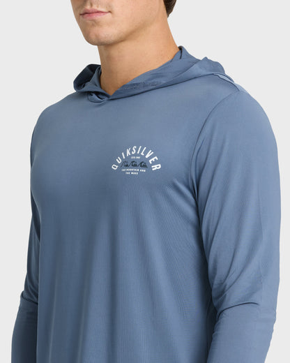 Lookup Long Sleeve Sun Hooded Rashguard - Seaport | Quick Silver