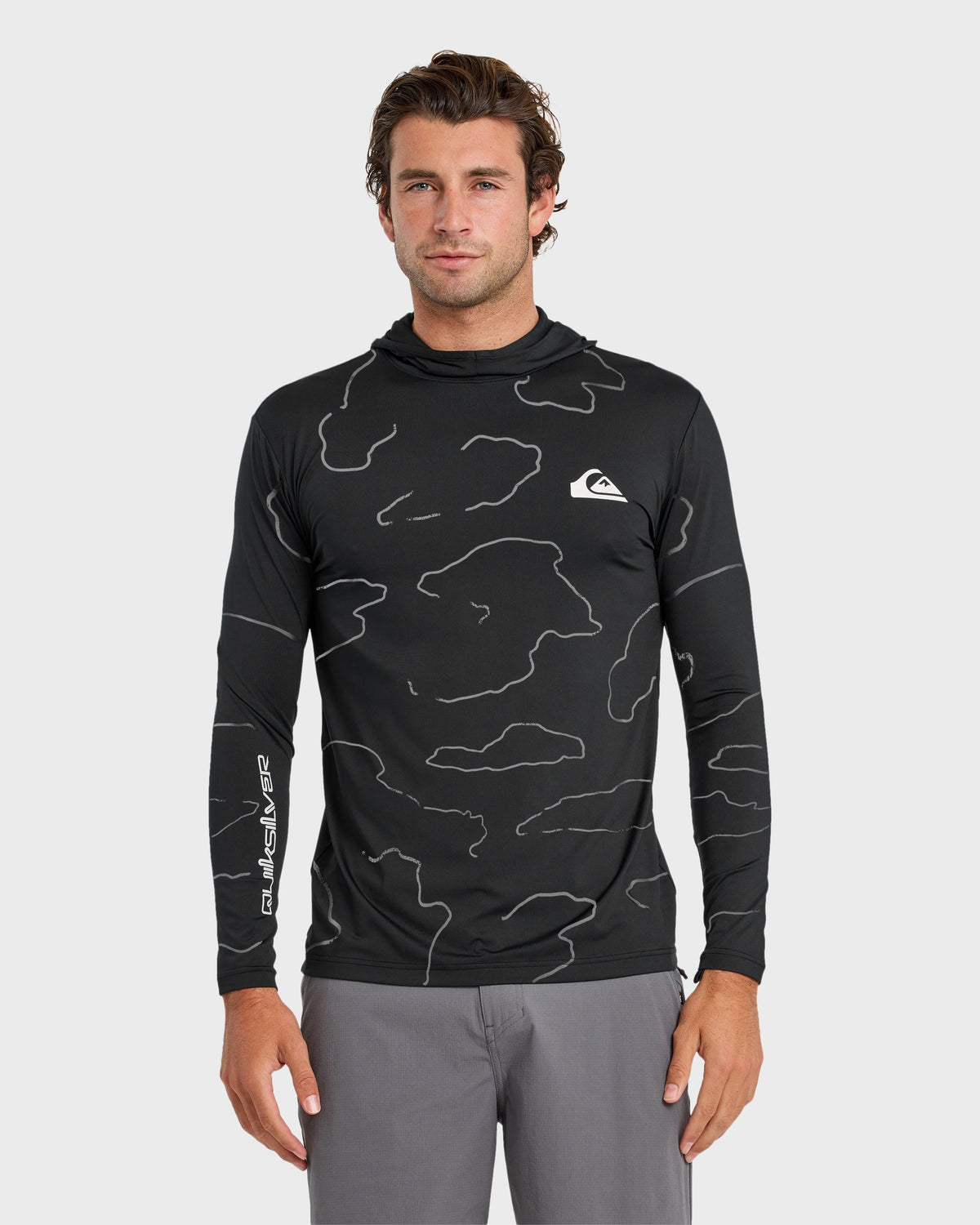 Everyday Hooded Surf Tee - Black | Quick Silver