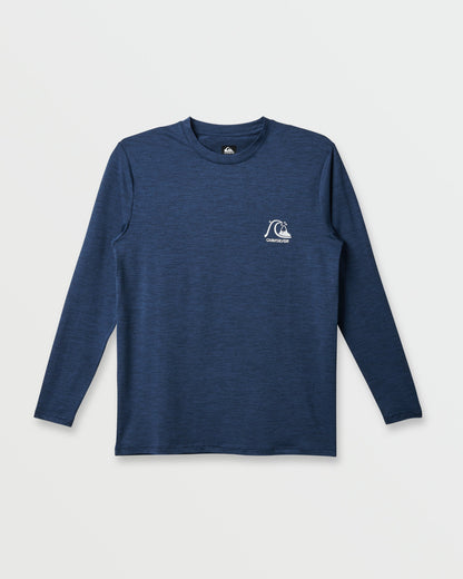 DNA Logo Surf Long Sleeve Surf Tee - Navy Heather | Quick Silver