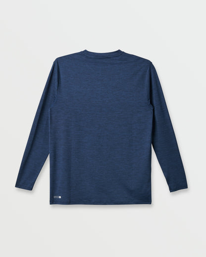 DNA Logo Surf Long Sleeve Surf Tee - Navy Heather | Quick Silver
