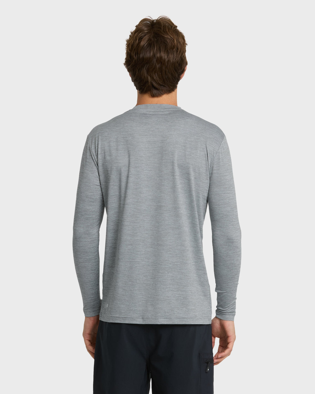 DNA Logo Surf Long Sleeve Surf Tee - Smoked Gray Heather | Quick Silver