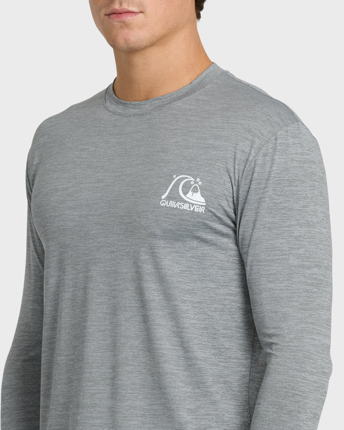 DNA Logo Surf Long Sleeve Surf Tee - Smoked Gray Heather | Quick Silver