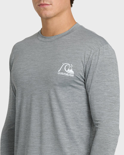 DNA Logo Surf Long Sleeve Surf Tee - Smoked Gray Heather | Quick Silver