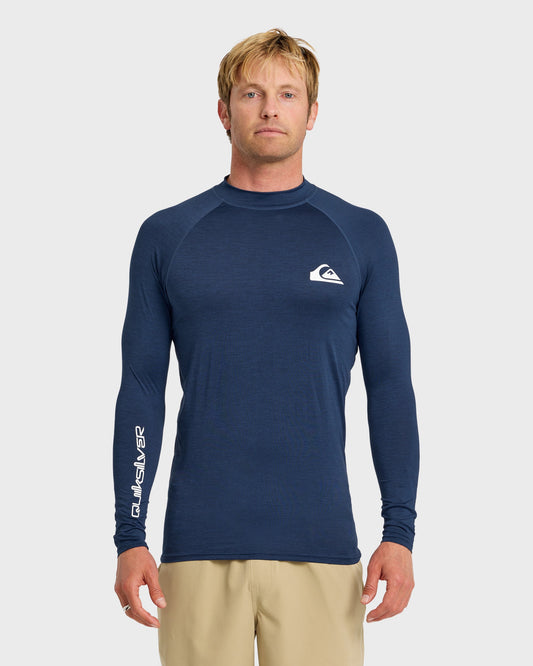 Everyday UPF 50 Long Sleeve Rashguard - Navy Heather | Quick Silver