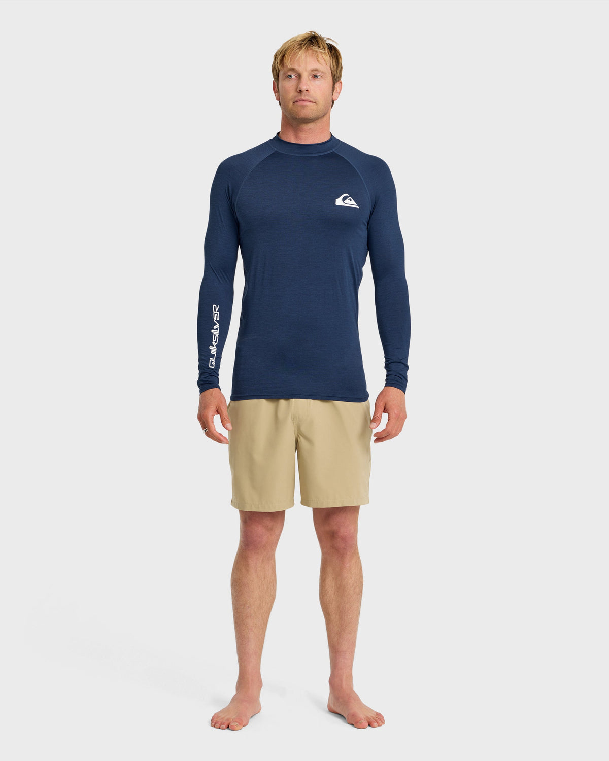 Everyday UPF 50 Long Sleeve Rashguard - Navy Heather | Quick Silver