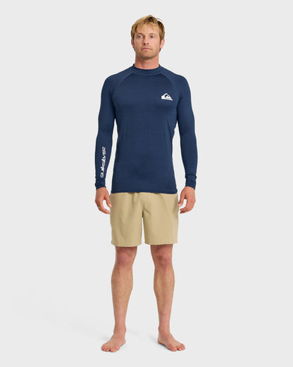Everyday UPF 50 Long Sleeve Rashguard - Navy Heather | Quick Silver