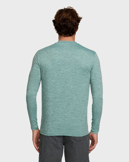 DNA Logo Surf Long Sleeve Surf Tee - Jade Heather | Quick Silver