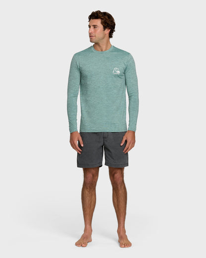 DNA Logo Surf Long Sleeve Surf Tee - Jade Heather | Quick Silver