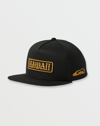 Hawaii Islands Snapback Hat - Black | Quick Silver
