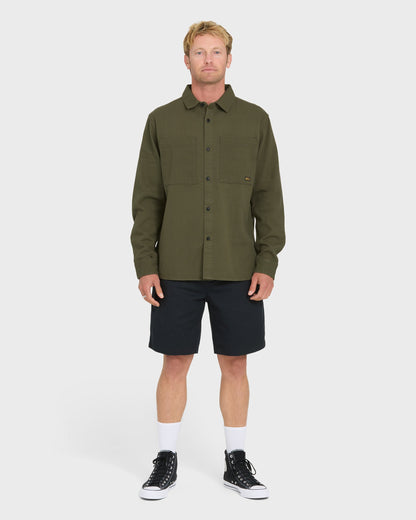 Heron Long Sleeve Shirt - Grape Leaf | Quick Silver