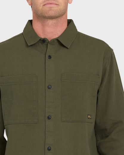 Heron Long Sleeve Shirt - Grape Leaf | Quick Silver