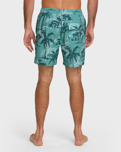 Waterman Off The Grid 17" Swim Trunks - Aqua | Quick Silver