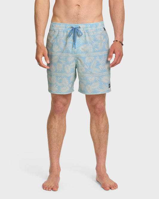Waterman Fern Garden 17" Swim Trunks - Beach Blue | Quick Silver