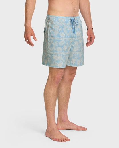 Waterman Fern Garden 17" Swim Trunks - Beach Blue | Quick Silver